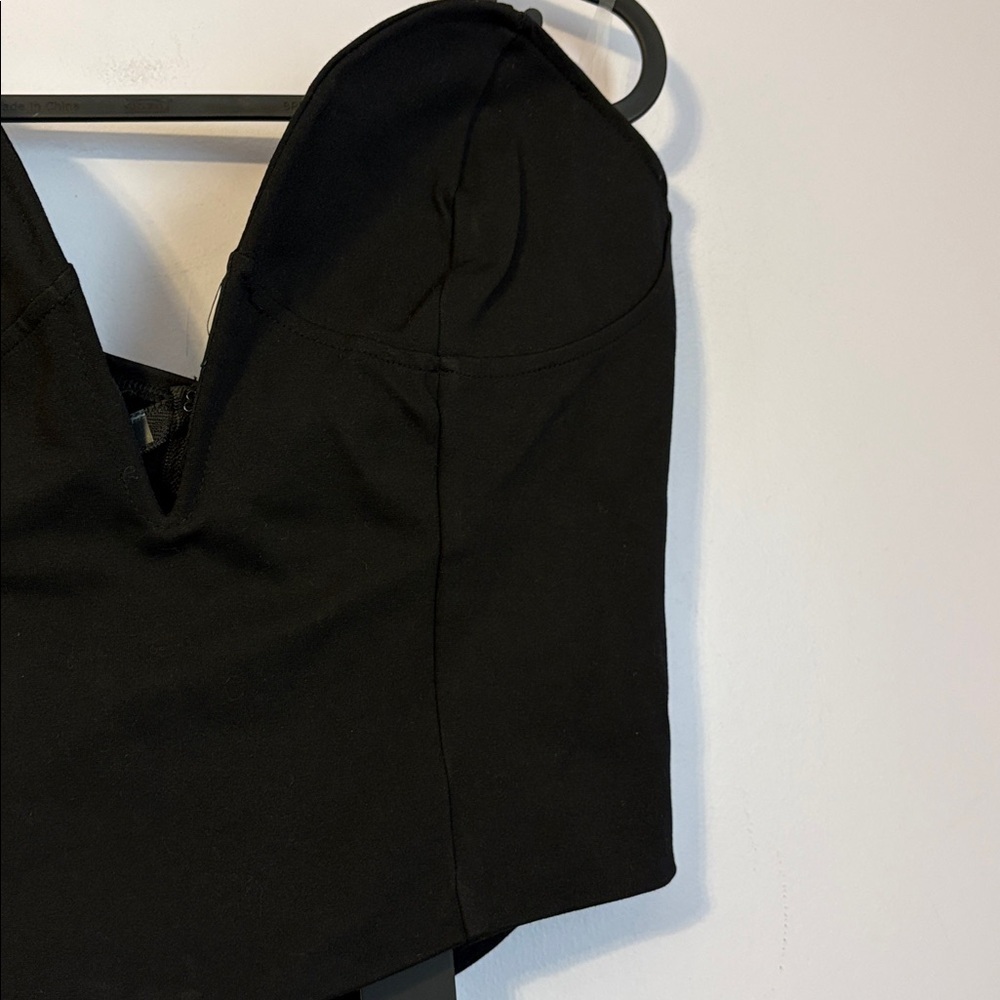 Fashion Nova Adriana Deep Plunge Corset Top Black size XL - Picture 4 of 13